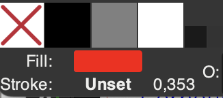 ❌ Exemple problématique: cet élément a un *Fill* (rouge) et un *Stroke* (sans couleur mais présent).