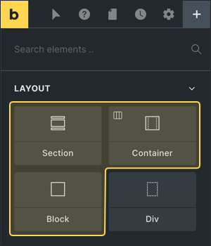 Les blocs de mise en page