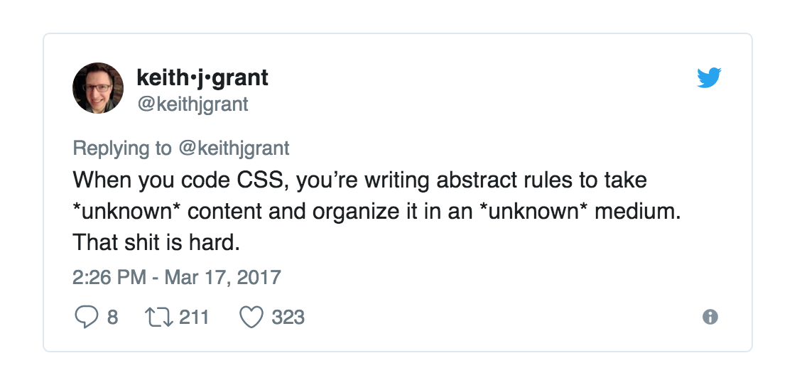 Pourquoi le CSS est un art difficile.