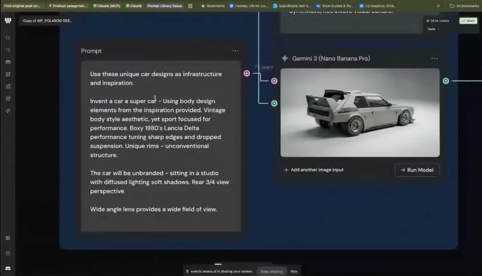 Un workflow dans Weavy