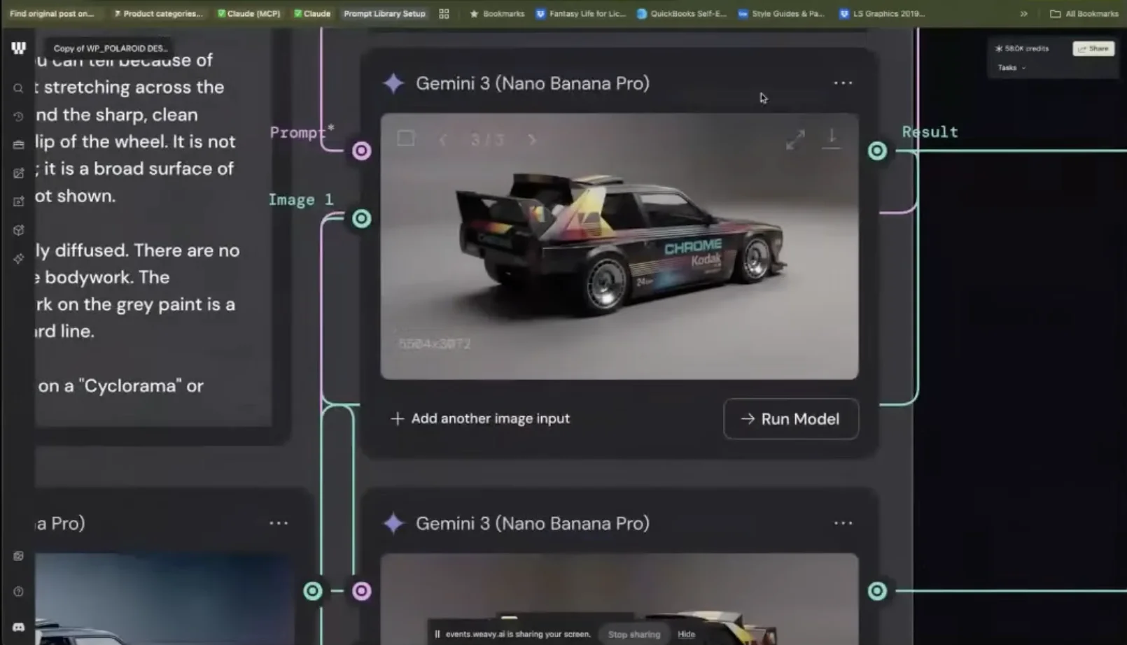 Un workflow dans Weavy